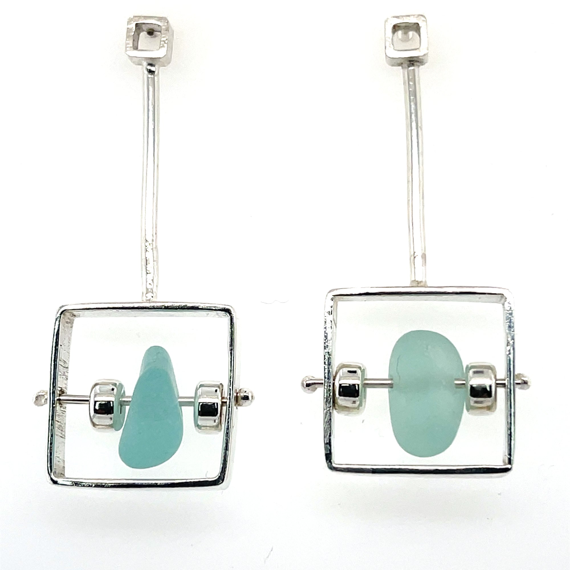 Sea Foam Sea Glass Earrings